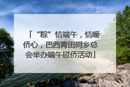 “粽”情端午，情暖侨心，巴西青田同乡总会举办端午慰侨活动
