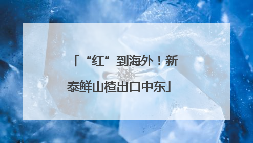 “红”到海外！新泰鲜山楂出口中东