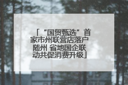 “国贸甄选”首家市州联营店落户随州 省地国企联动共促消费升级