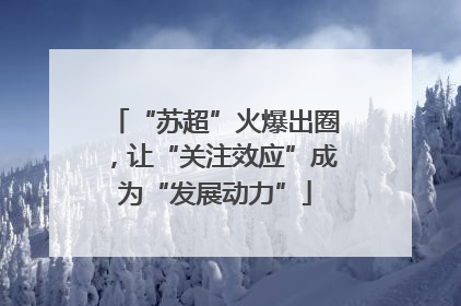 “苏超”火爆出圈，让“关注效应”成为“发展动力”