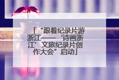 “跟着纪录片游浙江——‘诗画浙江’文旅纪录片创作大会”启动