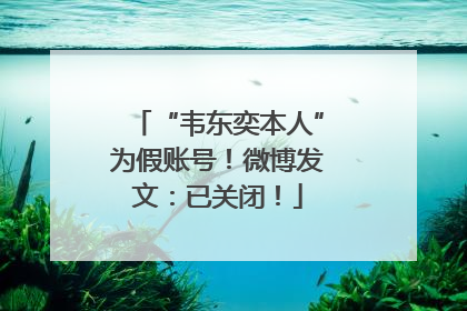 “韦东奕本人”为假账号！微博发文：已关闭！