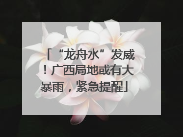 “龙舟水”发威！广西局地或有大暴雨，紧急提醒