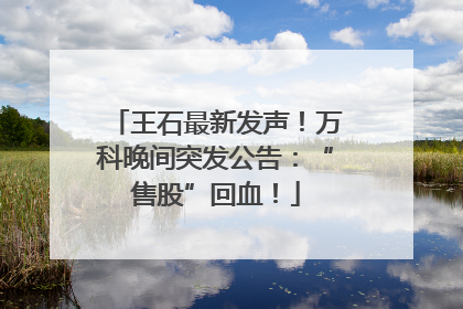 王石最新发声！万科晚间突发公告：“售股”回血！
