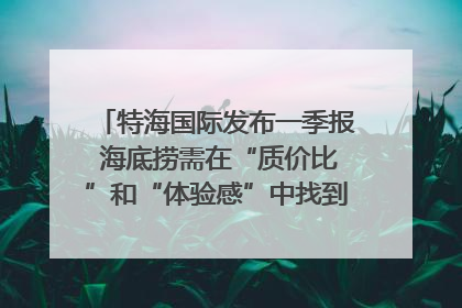 特海国际发布一季报 海底捞需在“质价比”和“体验感”中找到平衡｜新经济观察