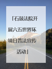 石鼓法院开展六五世界环境日普法宣传活动