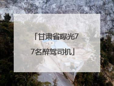 甘肃省曝光77名醉驾司机