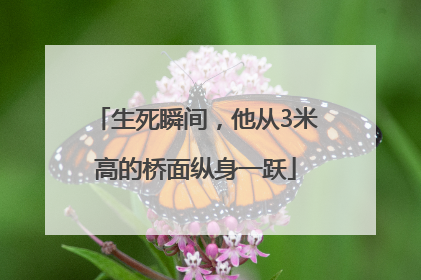 生死瞬间，他从3米高的桥面纵身一跃