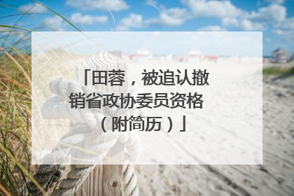 田蓉，被追认撤销省政协委员资格（附简历）