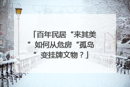 百年民居“来其美”如何从危房“孤岛”变挂牌文物？
