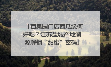 百果园门店西瓜缘何好吃？江苏盐城产地溯源解锁“甜蜜”密码