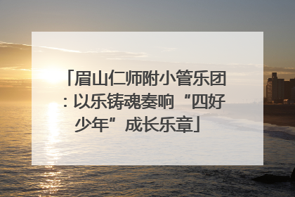 眉山仁师附小管乐团：以乐铸魂奏响“四好少年”成长乐章