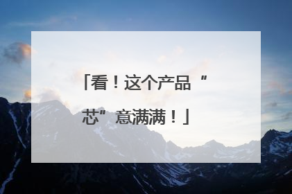 看！这个产品“芯”意满满！