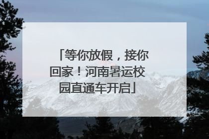 等你放假，接你回家！河南暑运校园直通车开启