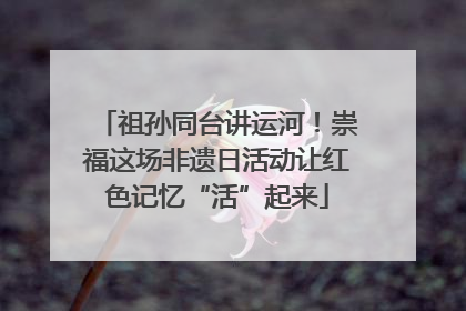 祖孙同台讲运河！崇福这场非遗日活动让红色记忆“活”起来