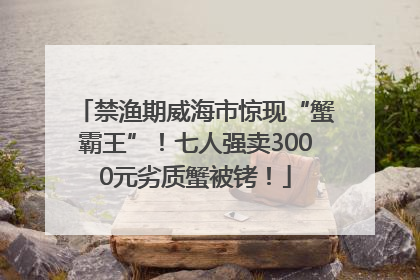 禁渔期威海市惊现“蟹霸王”！七人强卖3000元劣质蟹被铐！