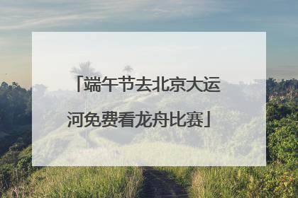 端午节去北京大运河免费看龙舟比赛