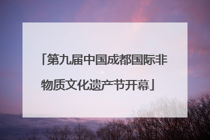 第九届中国成都国际非物质文化遗产节开幕