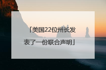美国22位州长发表了一份联合声明