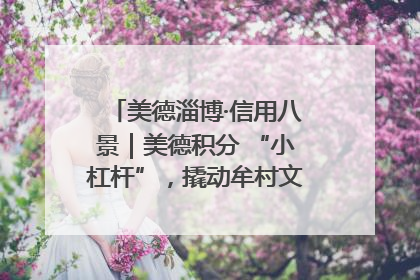 美德淄博·信用八景｜美德积分 “小杠杆”，撬动牟村文明 “大能量”