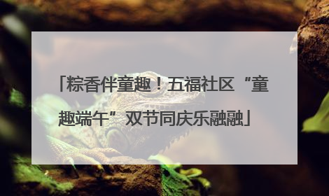 粽香伴童趣！五福社区“童趣端午”双节同庆乐融融