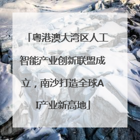 粤港澳大湾区人工智能产业创新联盟成立，南沙打造全球AI产业新高地
