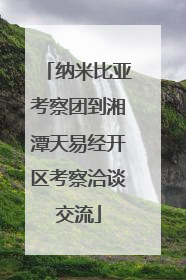 纳米比亚考察团到湘潭天易经开区考察洽谈交流
