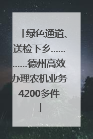 绿色通道、送检下乡…………德州高效办理农机业务4200多件