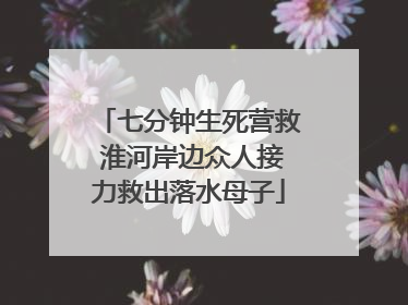 七分钟生死营救 淮河岸边众人接力救出落水母子