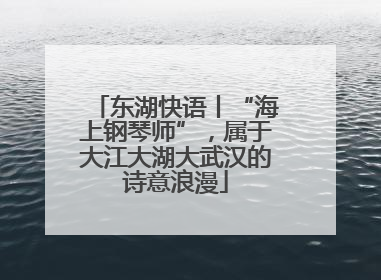 东湖快语丨“海上钢琴师”，属于大江大湖大武汉的诗意浪漫