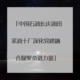 中国石油长庆油田采油十厂深化党建融合凝聚奋进力量