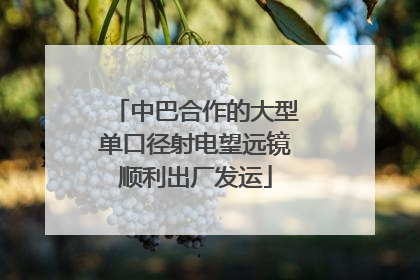 中巴合作的大型单口径射电望远镜顺利出厂发运