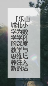 乐山城北小学为数学学科的深度教学与思维培养注入新的活力