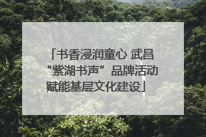 书香浸润童心 武昌“紫湖书声”品牌活动赋能基层文化建设