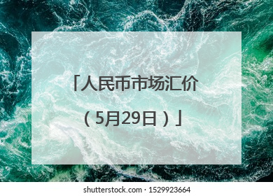 人民币市场汇价（5月29日）