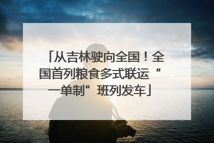 从吉林驶向全国！全国首列粮食多式联运“一单制”班列发车