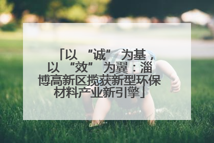 以 “诚” 为基，以 “效” 为翼：淄博高新区揽获新型环保材料产业新引擎