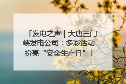 发电之声｜大唐三门峡发电公司：多彩活动扮亮“安全生产月”