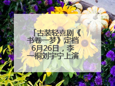 古装轻喜剧《书卷一梦》定档6月26日，李一桐刘宇宁上演觉醒改命之旅
