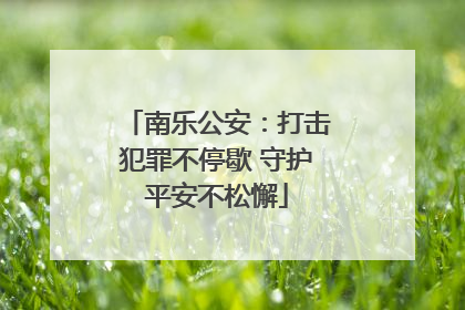南乐公安：打击犯罪不停歇 守护平安不松懈
