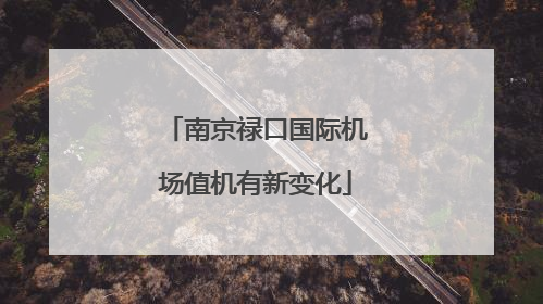 南京禄口国际机场值机有新变化