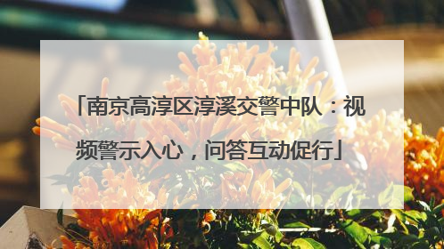 南京高淳区淳溪交警中队：视频警示入心，问答互动促行