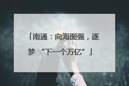 南通：向海图强，逐梦 “下一个万亿”
