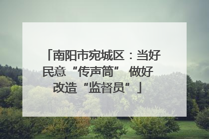 南阳市宛城区：当好民意“传声筒” 做好改造“监督员”