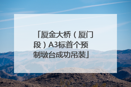 厦金大桥（厦门段）A3标首个预制墩台成功吊装