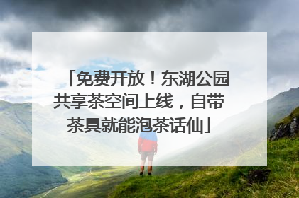 免费开放！东湖公园共享茶空间上线，自带茶具就能泡茶话仙