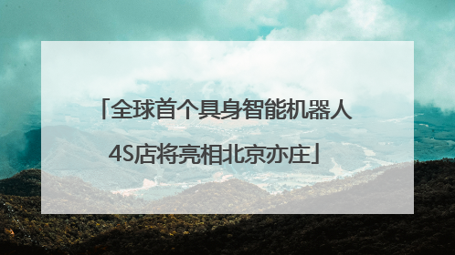 全球首个具身智能机器人4S店将亮相北京亦庄