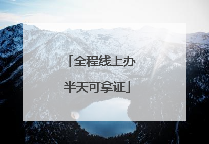 全程线上办 半天可拿证