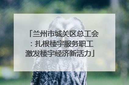兰州市城关区总工会：扎根楼宇服务职工 激发楼宇经济新活力