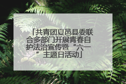 共青团夏邑县委联合多部门开展青春自护法治宣传暨“六一”主题日活动